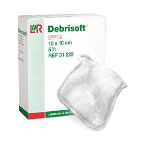 Debrisoft Debridment Pad Unbleached Polyester/Polyacrylic 4x4" Sterile White LF, 10 BX/CA