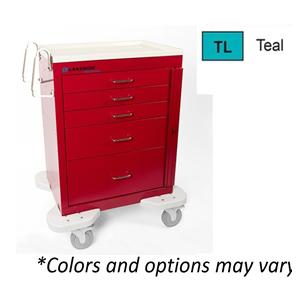 Classic Emergency Cart 39-3/4x25x32" (5) Drawer Key Lock