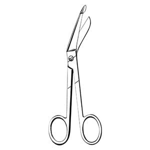 Econo Lister Bandage Scissors Angled 7-1/4" Stainless Steel Sterile Dsp 25/Bx