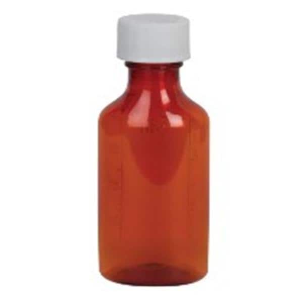 Ezy-Dose Medicine Vial Plastic Amber Child Resistant Cap
