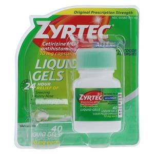 Zyrtec Allergy Oral Liquid Gel Capsules 10mg 40/Bt, 24 BT/CA