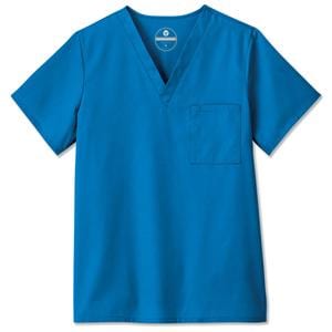 Fundamentals Scrub Shirt V-Neck 1 Pckt Set-In Sleeves 2X Large Ryl Bl Unisex Ea