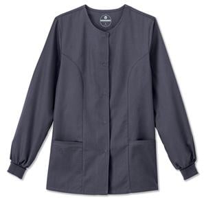 Warm-Up Jacket 2 Pockets 28 in Medium Charcoal Womens Ea