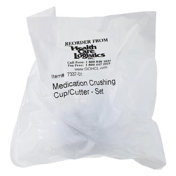 Medication Crusher Cup Plastic White 1 oz Ea