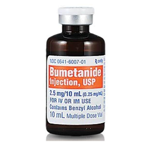 Bumetanide Injection 0.25mg/mL MDV 10mL 10/Bx