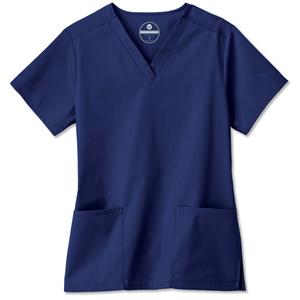 Fundamentals Scrub Shirt Short Sleeves X-Large Navy Womens Ea