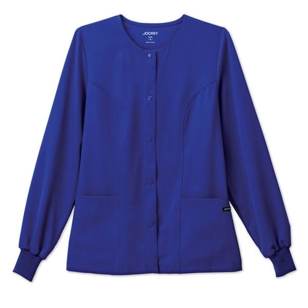 Jockey Warm-Up Jacket 2 Pockets Long Sleeves / Knit Cuff Large Glxy Bl Womens Ea