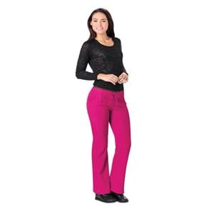 HeartSoul Scrub Pant 95% Polyester / 5% Spandex 4 Pockets Large Wine Womens Ea