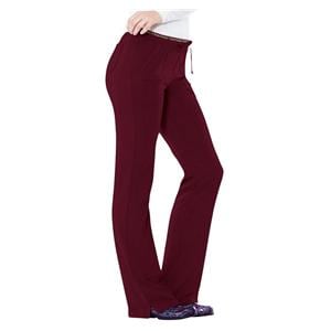 HeartSoul Scrub Pant Poly/Spndx 4 Pockets 2X Large Wine Womens Ea