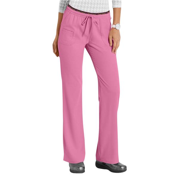 HeartSoul Scrub Pant Poly/Spndx 4 Pockets 3X Large Pink Womens Ea