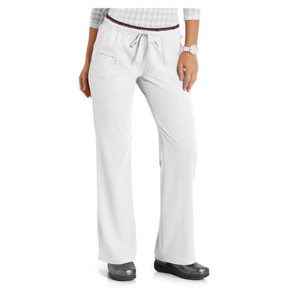 HeartSoul Scrub Pant Poly/Spndx 4 Pockets X-Large White Womens Ea