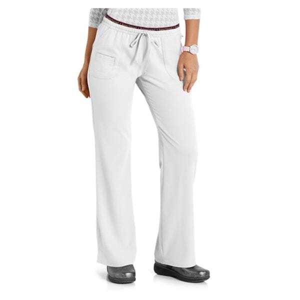 HeartSoul Scrub Pant Poly/Spndx 4 Pockets 2X Large White Womens Ea