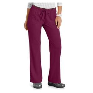 HeartSoul Scrub Pant 95% Polyester / 5% Spandex 4 Pockets X-Large Wine Womens Ea