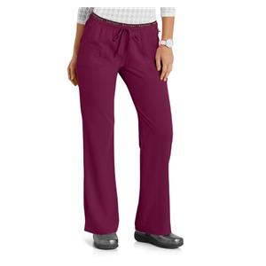 HeartSoul Scrub Pant Poly/Spndx 4 Pockets 2X Large Wine Womens Ea