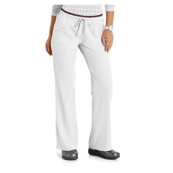 HeartSoul Scrub Pant Poly/Spndx 4 Pockets 2X Small White Womens Ea