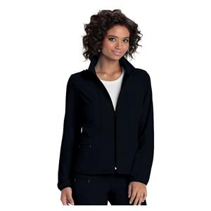 HeartSoul Warm-Up Jacket Poly/Spndx Fn Dobby StIn Lng Slv 2X Large Blk Womens Ea