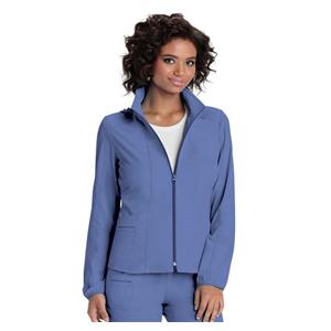 HeartSoul Jacket Poly/Spndx Fn Dobby Long Set-In Sleeves X-Small Ceil Womens Ea