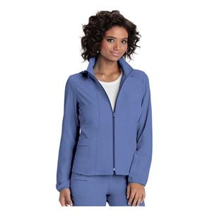 HeartSoul Warm-Up Jacket Poly/Spndx Fn Dobby StIn Lng Slv 3X Large Cl Womens Ea