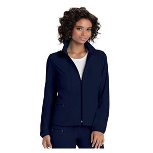 HeartSoul Warm-Up Jacket Poly/Spndx Fn Dobby StIn Lng Slv Small Nvy Womens Ea