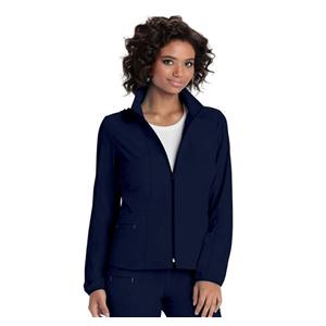 HeartSoul Warm-Up Jacket Poly/Spndx Fn Dobby StIn Lng Slv 2X Large Nvy Womens Ea