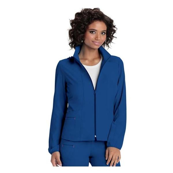 HeartSoul Warm-Up Jacket Long Set-In Sleeves Medium Royal Womens Ea