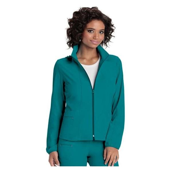 HeartSoul Warm-Up Jacket Poly/Spndx Fn Dbby StIn Lng Slv Medium Tl Womens Ea