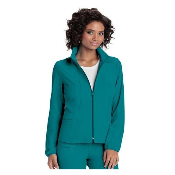 HeartSoul Warm-Up Jacket Poly/Spndx Fn Dbby StIn Lng Slv X-Large Tl Womens Ea