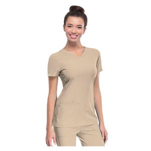 HeartSoul Scrub Shirt V-Neck 3X Large Khaki Womens Ea