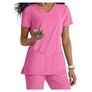 HeartSoul Scrub Shirt V-Neck Short Sleeves Small Pink Ea