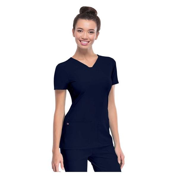 HeartSoul Scrub Shirt V-Neck 2X Small Navy Womens Ea