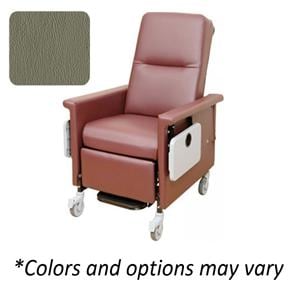 54 Series Clinical Transport Recliner Steel Frame 300lb Capacity Mnl PblGry Ea