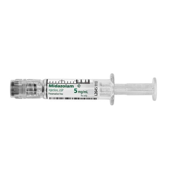Midazolam Injection 5mg/mL Simplist Prefilled Syringe 1mL 24/Pk