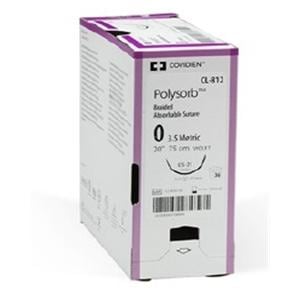 Polysorb Suture 2-0 30" Polyester Braid V-20 Violet 12/Ca