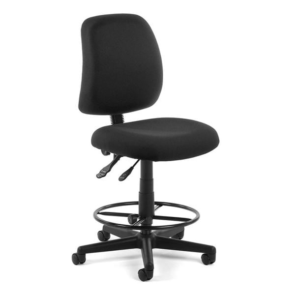 OFM Posture Series Fabric Task Chair With Drafting Kit Black Ea