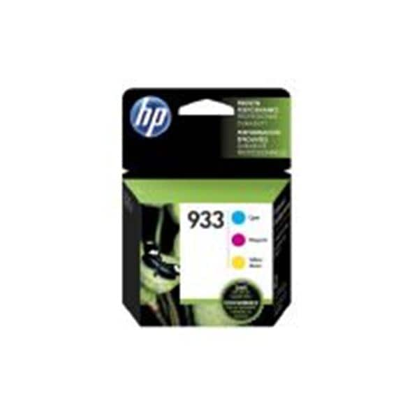 HP 933 Cyan/Magenta/Yellow Ink Cartridges (N9H56FN#140) 3/Pk