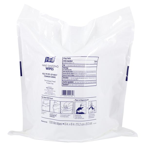 Purell Wipes Sanitizer 1200 Count 2/Ca