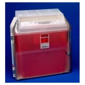 NOVA+ Sharps Container 8gal Red 10.5x15.5x17.25" Adjustable Hinge Lid Plastic Ea, 10 EA/CA