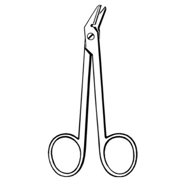 Merit Wire Cutting Scissors Angled Stainless Steel Non-Sterile Reusable Ea
