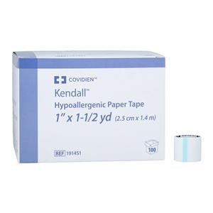 Kendall Medical Tape Paper 1"x1.5yds White Non-Sterile 100/Bx, 5 BX/CA