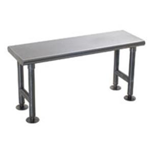 Gowning Bench Stainless Steel Silver With Flanged Legs Plates Ea