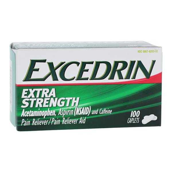Excedrin Caplets 250/250/65mg Extra Strength 100/Bt, 24 BT/CA