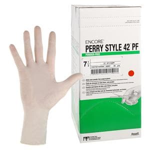 Encore Perry Style 42 Surgical Gloves 7.5 Natural, 4 BX/CA