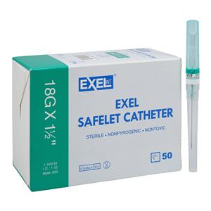 Safelet IV Catheter Safety 18 Gauge 1-1/2" Green 50/Bx