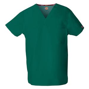 Dickies Scrub Shirt Short Sleeves Medium Hunter Green Ea