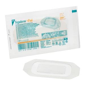 Tegaderm +Pad Film Island Dressing 2-3/8x4" Sterile Adhesive Transparent LF