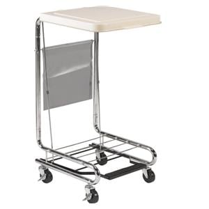 Hamper Stand Poly-Coated Steel White Ea