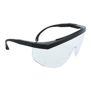 Safety Glasses Black / Clear Disposable Ea