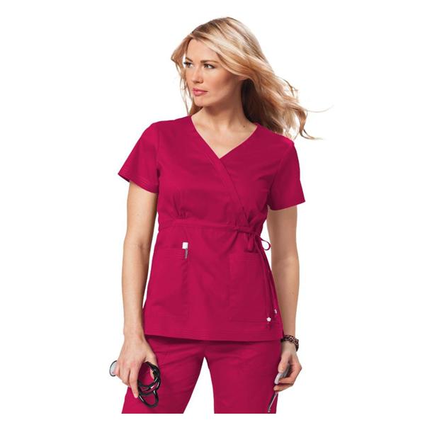 Scrub Shirt Short Sleeves 2X Large Ruby Ea