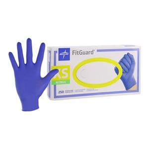 FitGuard Nitrile Exam Gloves X-Small Blue Non-Sterile, 10 BX/CA