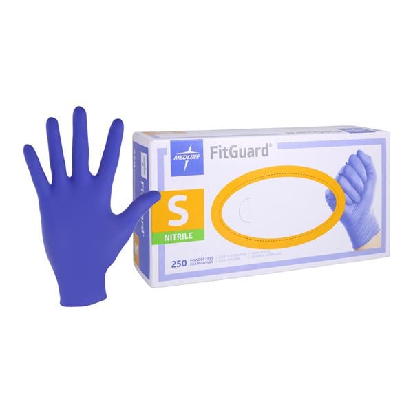 FitGuard Nitrile Exam Gloves Small Blue Non-Sterile, 10 BX/CA